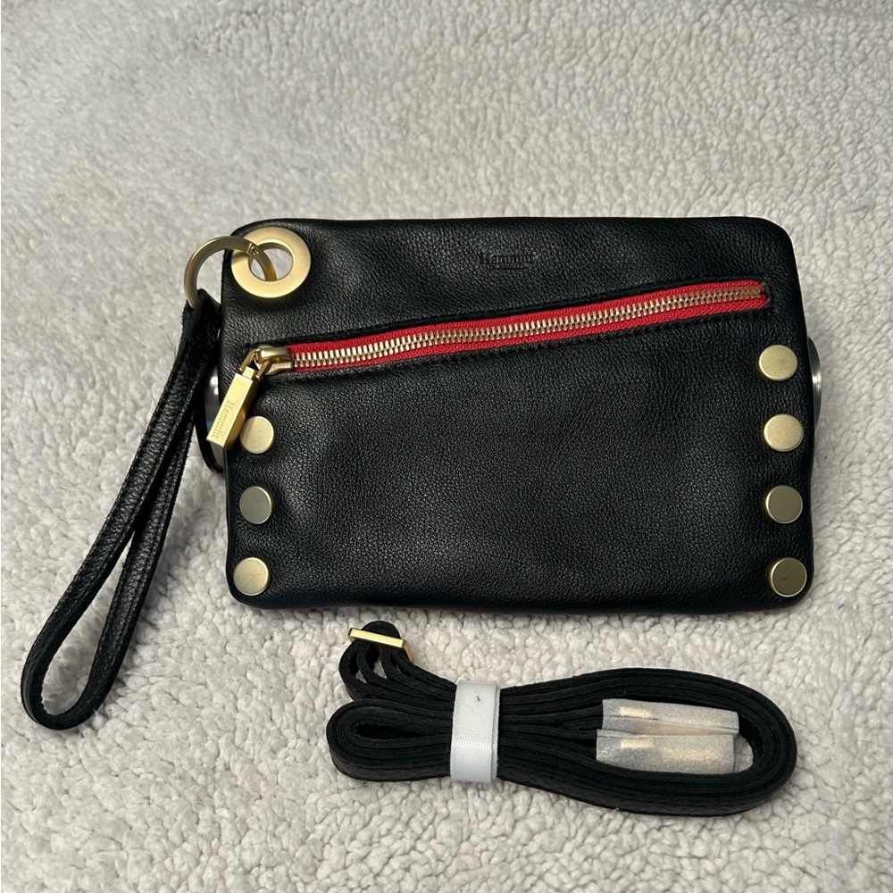 EUC Hammitt Nash Black with red zipper and gold hardware